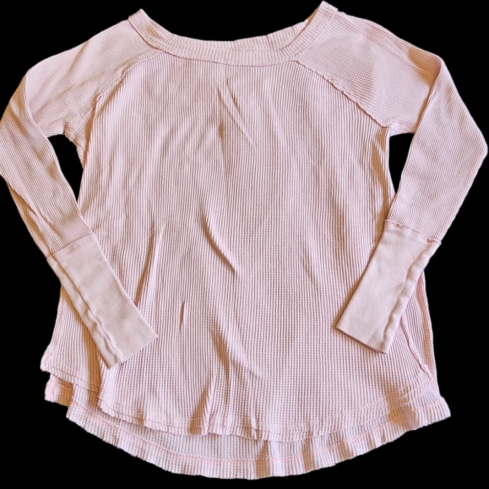 Free people light pink cotton long‎ sleeve size XS
